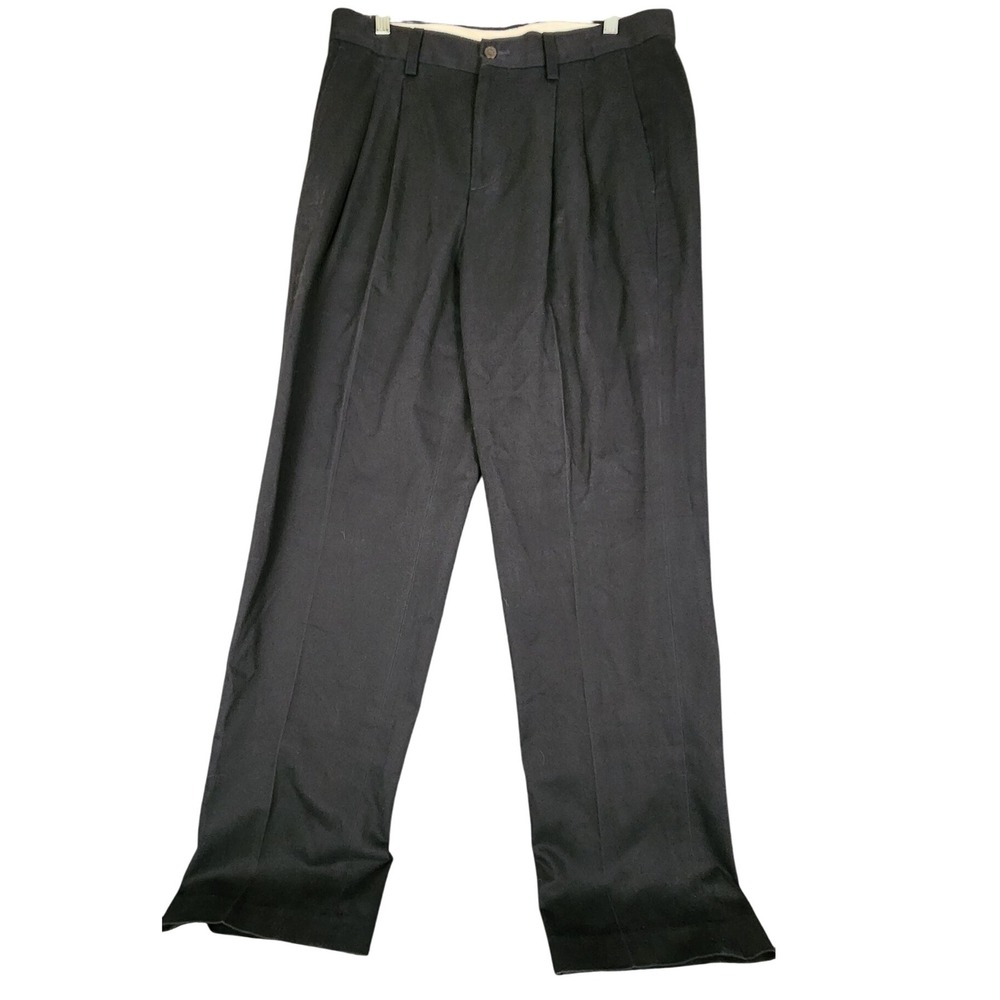 Eddie Bauer Performance Khaki Pleated‎ Wrinkle Resistant Pants Mens